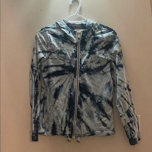 Zine Clothing Blue Tie-Dye Bomber Jacket